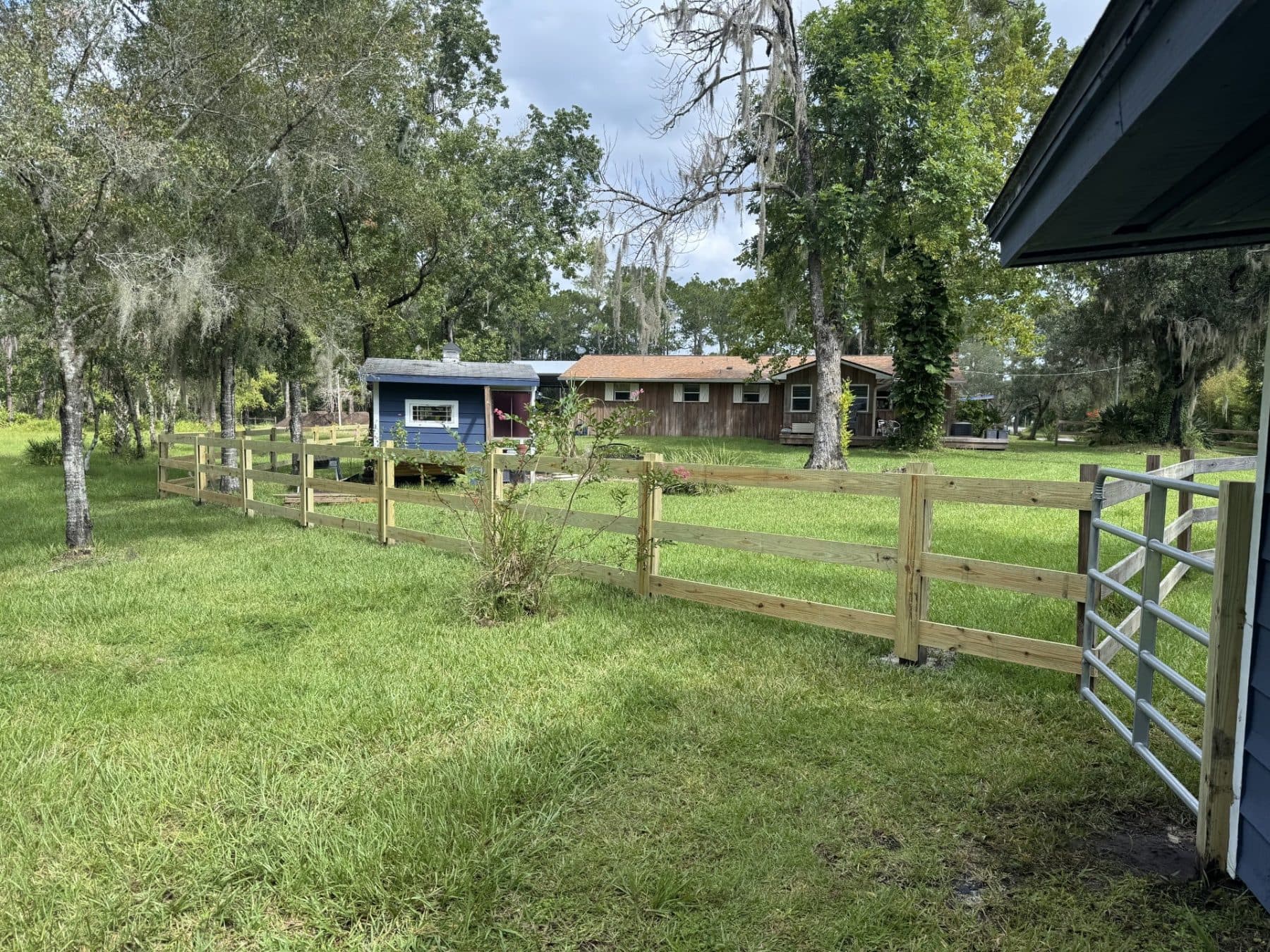 3 Board Horse Fencing, detail 1