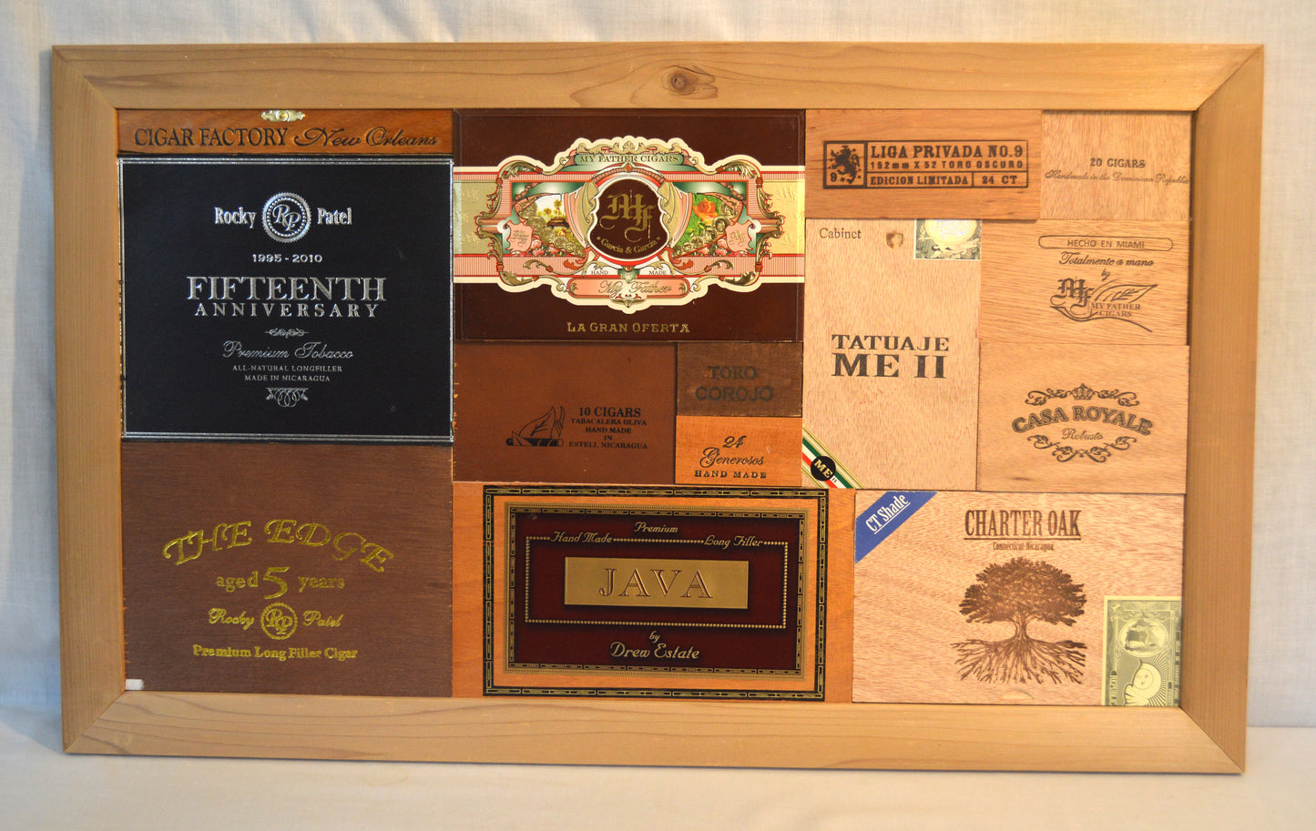 Framed Cigar Box Collage