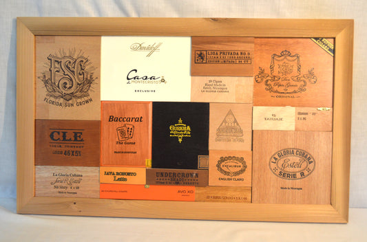 Framed Cigar Box Collage